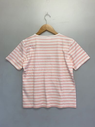 商品画像：ヴィンテージボーダープリント天竺 半袖Tシャツ/M/コットン/PNK/ボーダー/D0365UTS5 2