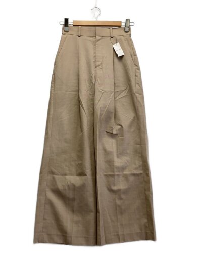 商品画像：25AW/ウール混防シワハイウエストワイドスラックス/38/ポリエステル/ウール混/NVY/ストライプ// 1
