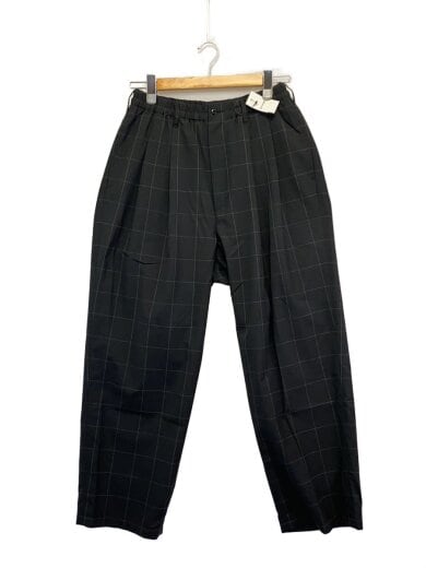 商品画像：26SS/T/W 2 Tuck Easy Pants/S/ポリエステル/BLK/チェック/CTE-26S101 1
