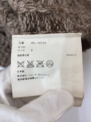 商品画像：ニット・セーター(厚手)/S/ウール/BRW/無地/WL-N006 4