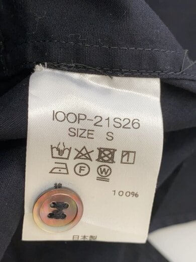 商品画像：/長袖ワンピース/S/コットン/ブラック/IOOP-21S26 4