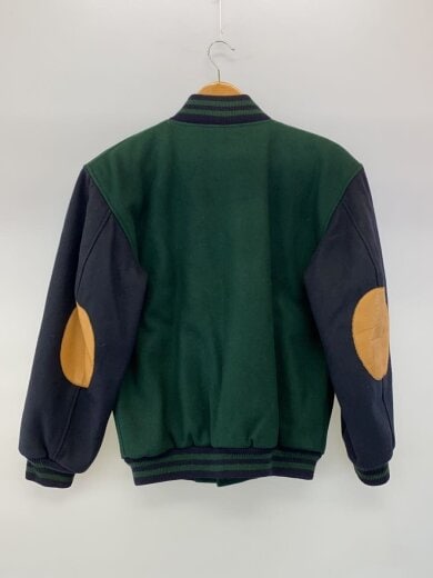 商品画像：80s/USA製/エルボーパッチ/スタジャン/L/ウール/GRN/無地 2