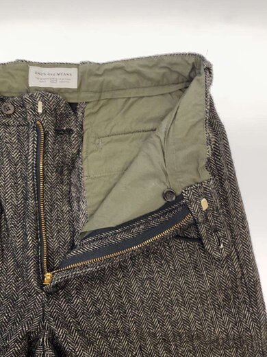 商品画像：Grandpa Wool trousers/S/ウール/BRW/ヘリンボーン 3