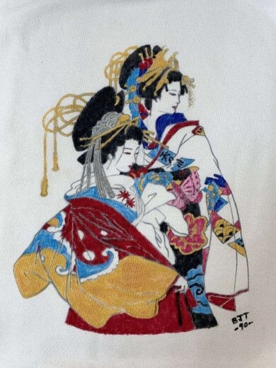 商品画像：80s/USA製/天の川/美人画/スウェット/XL/コットン/WHT 5
