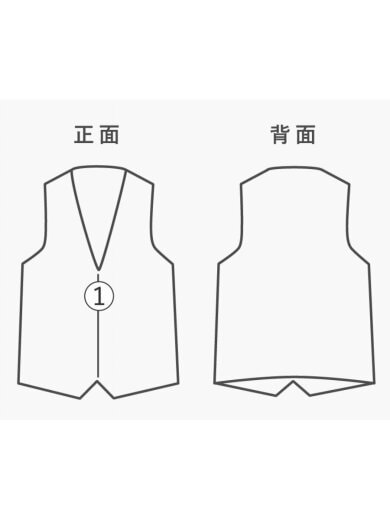 商品画像：オールド/ボトルネックリブニットベスト(厚手)/--/ウール/IVO/ヨゴレ有 7