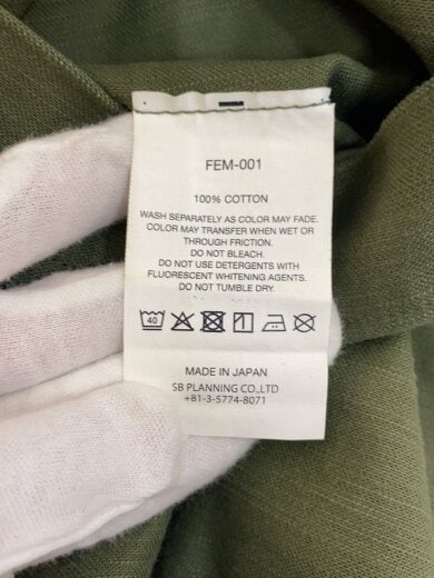 商品画像：UTILITY PANT Back Satin/ボトム/32/コットン/GRN/無地/FEM-001 5