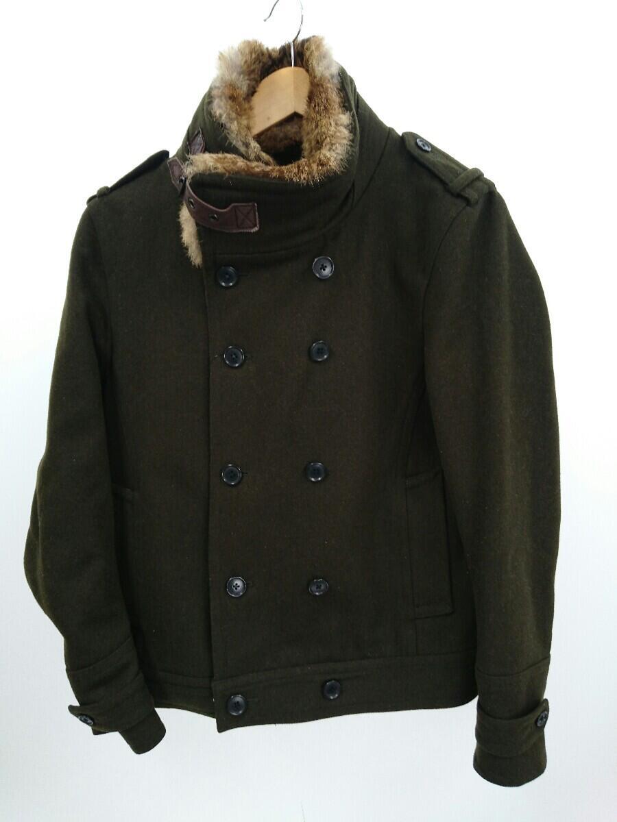 ピーコート M ウール ショップ カーキ ジャケット 11 18 1907 277 牛革 ラビット レザー ファー