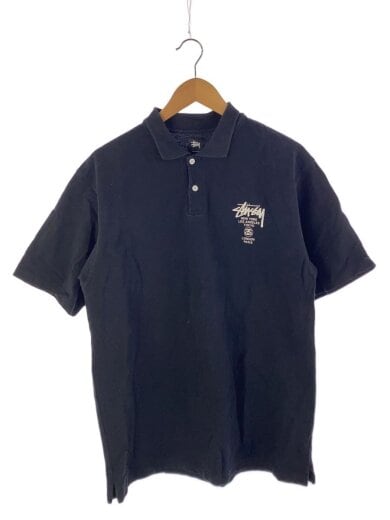 商品画像：半袖ポロシャツ/XL/コットン/ブラック 1