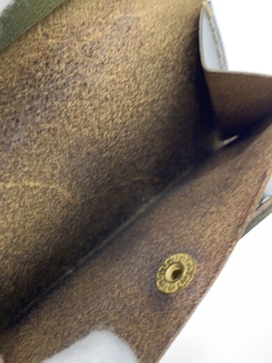 商品画像：3つ折り財布/レザー/カーキ/メンズ 5