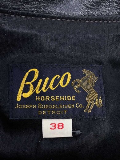 商品画像：シングルライダースジャケット/38/馬革/ブラック 3