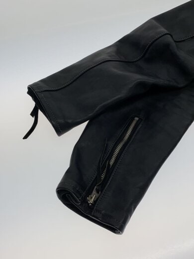 商品画像：シングルライダースジャケット/38/馬革/ブラック 4