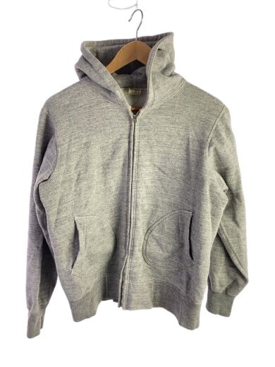 商品画像：ジップパーカー/M/コットン/グレー/裏起毛 1