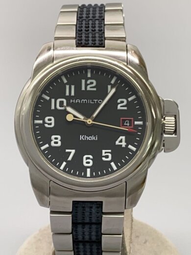 商品画像：クォーツ腕時計/アナログ/ステンレス/BLK/SLV/SS/6309 1