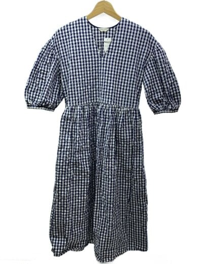 商品画像：半袖ワンピース/36/コットン/NVY/ギンガムCK 1