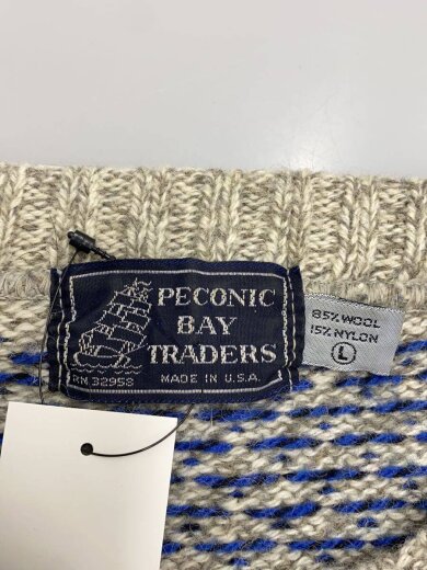 商品画像：PECONIC BAY TRADER/USA製/ニット・セーター(厚手)/L/ウール/GRY/総柄// 3