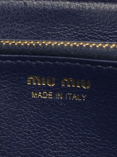 画像：MIU MIU長財布/ネイビー/花柄/ロングウォレット/ラウンドファスナー3