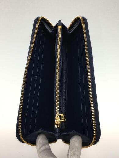 画像：MIU MIU長財布/ネイビー/花柄/ロングウォレット/ラウンドファスナー4