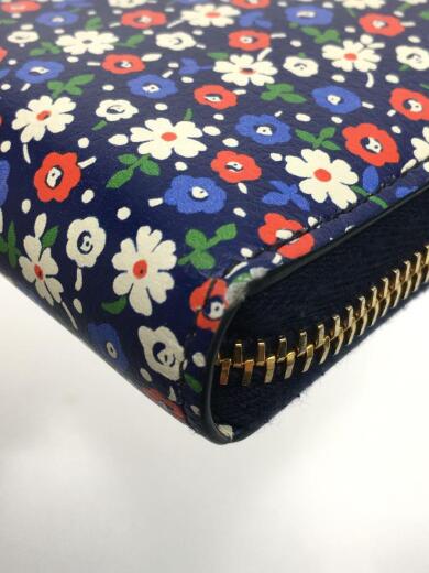 画像：MIU MIU長財布/ネイビー/花柄/ロングウォレット/ラウンドファスナー7
