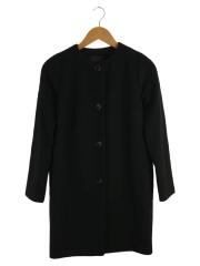 コート/36/ウール/ブラック/無地/13-08-35-08302
