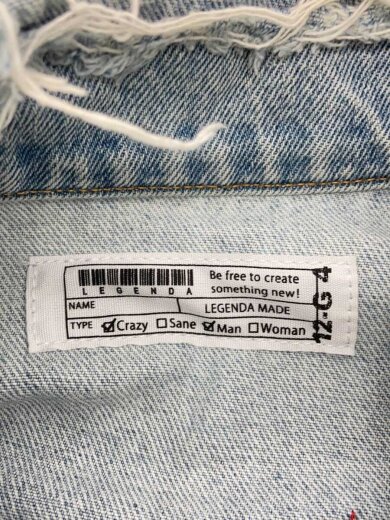 商品画像：Gジャン/FREE/デニム/無地/LEJ200/Graffiti Rose Embroidery/ルーズ 3