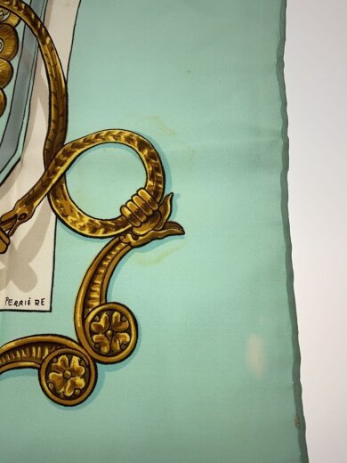 商品画像：スカーフ/シルク/BLU/総柄/レディース/カレ90/BRIDE de COUR/法廷の轡 5