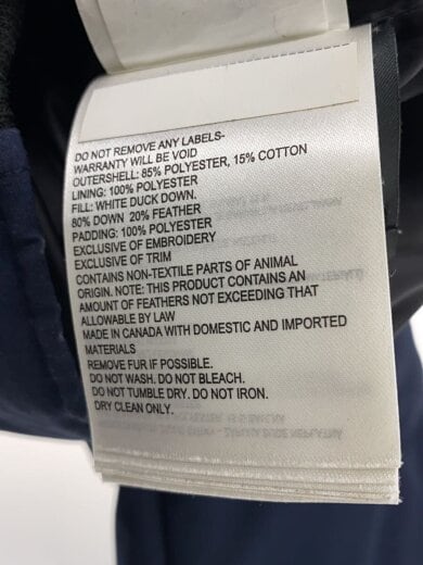 商品画像：SAVONA BOMBER JACKET/ダウンジャケット/S/ポリエステル/ネイビー/無地/7900LB 4