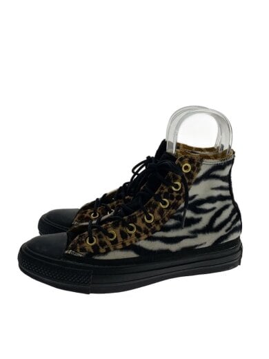 商品画像：ハイカットスニーカー/24cm/BLK/レオパード/ゼブラ 1