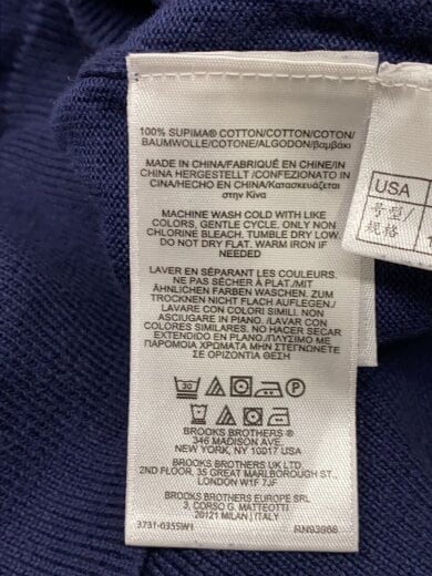 商品画像：ニット・セーター(薄手)/L/コットン/NVY/無地/vネック// 4