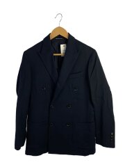 6B ダブルブレスト/テーラードジャケット/44/NVY/無地/3122-699-0885