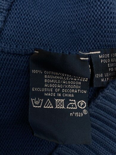 商品画像：ニット・セーター(厚手)/XL/コットン/BLU/無地// 4