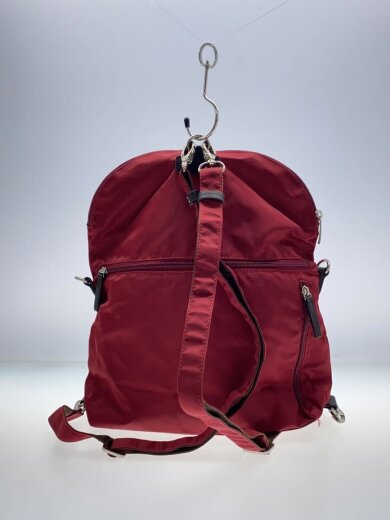 商品画像：リュック/ナイロン/RED/レザーコンビ/バックパック//ボルドーレッド/カバン/鞄// 3