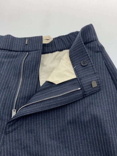 商品画像：ワイドパンツ/2/ウール/NVY/ストライプ/5086077 3