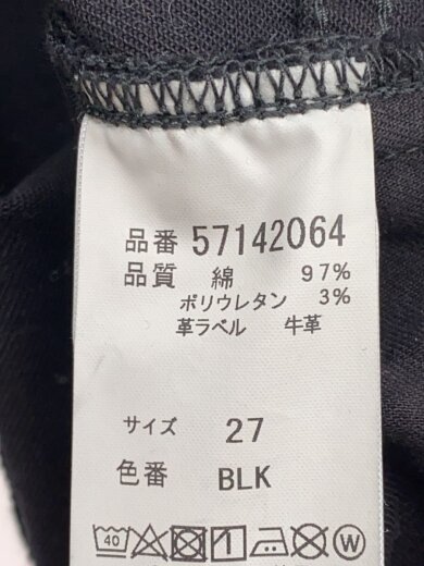 商品画像：ストレートパンツ/27/コットン/BLK/無地/57142064 5