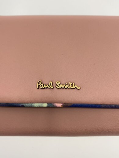 商品画像：2つ折り財布/レザー/PNK/無地/レディース// 3