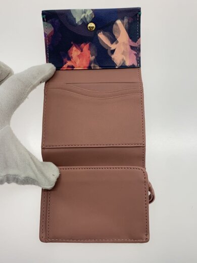 商品画像：2つ折り財布/レザー/PNK/無地/レディース// 4