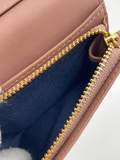 商品画像：2つ折り財布/レザー/PNK/無地/レディース// 5