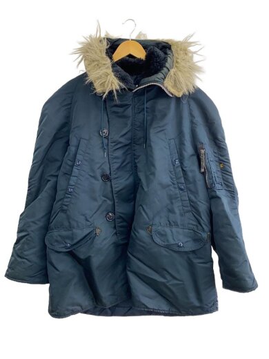 商品画像：フライトジャケット/L/ナイロン/NVY/無地/1615-573-8335// 1