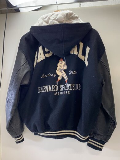 商品画像：HARVARD UNIVERSITY/スタジャン/L/ウール/BLK/総柄/76383-09 2