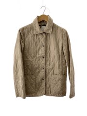 キルティングジャケット/42/ポリエステル/ベージュ/FS359-711-40/裏地ノバチェック