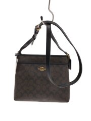 ジップファイル・クロスボディ_シグネチャー_ブラウン/PVC