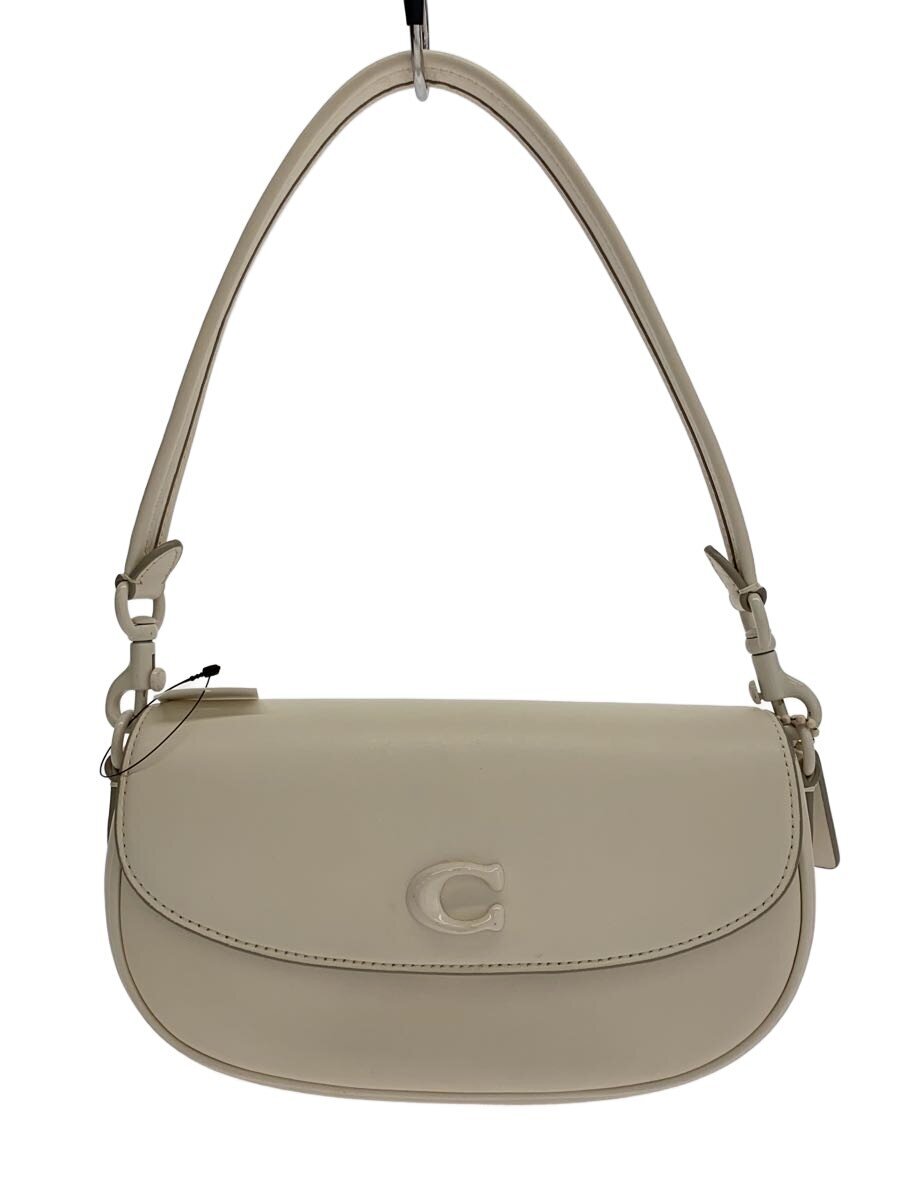 COACH / ショルダーバッグ/レザー/クリーム/EMMY エミーサドル/CR666/使用感