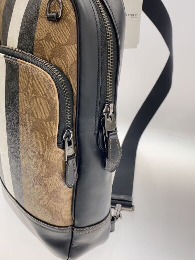 商品画像：ショルダーバッグ/レザー/ブラック/ブラウン/総柄/B2121-03229// 2