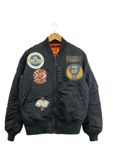 商品画像：フライトジャケット/XL/ナイロン/ブラック/6152164/MA-1/TOP GUN/ワッペン 1