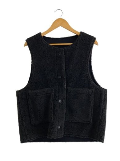 商品画像：ボアベスト/FREE/ウール/ブラック/リバーシブル/NMVE-ST22AW-002// 1