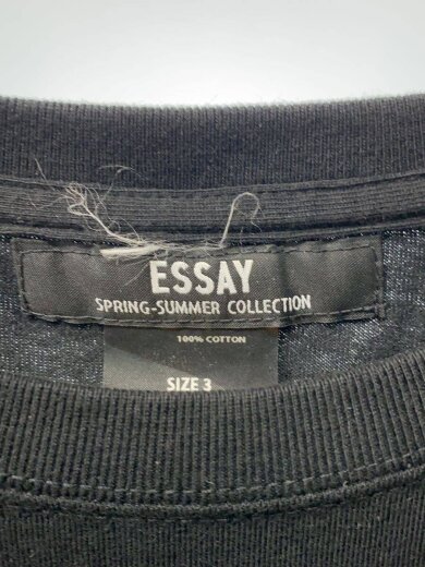 商品画像：LAYERED OVERSIZE LONG T-SHIRT/3/コットン/ブラック/ES20TS-01// 3