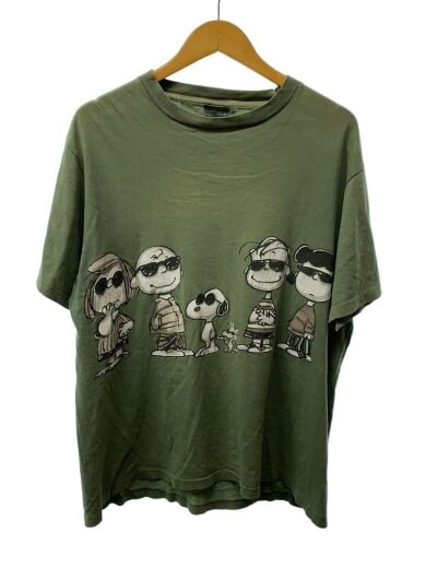 商品画像：90s/Tシャツ/L/コットン/グリーン/PEANUTS/USA製/汚れ有// 1