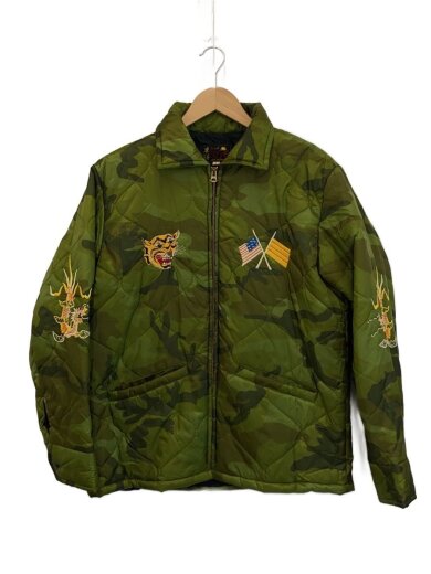 商品画像：キルティングジャケット/L/ナイロン/KHK/カモフラ/TT13675 1