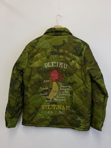 商品画像：キルティングジャケット/L/ナイロン/KHK/カモフラ/TT13675 2