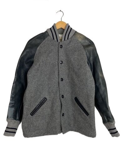 商品画像：スタジャン/38/ウール/グレー/無地 1