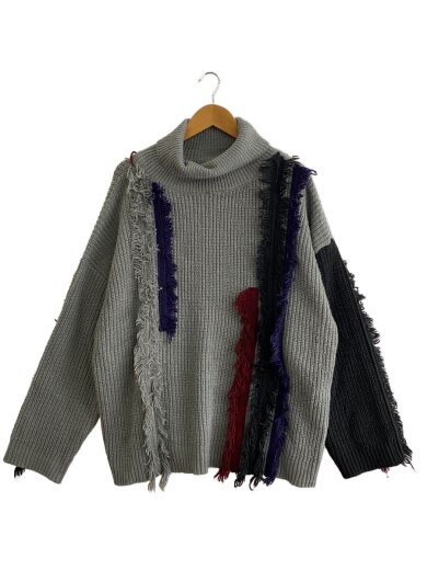 商品画像：ニット・セーター(厚手)/FREE/アクリル/GRY/HA020060MW 1